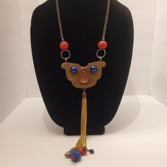 Philippe Ferrandis Paris Dangling Cameo Signed Necklace - Picture 5 of 16